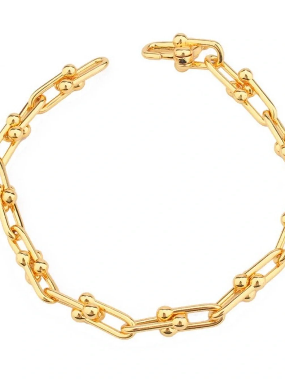 18k Yellow Gold Plated U-Links Bracelet